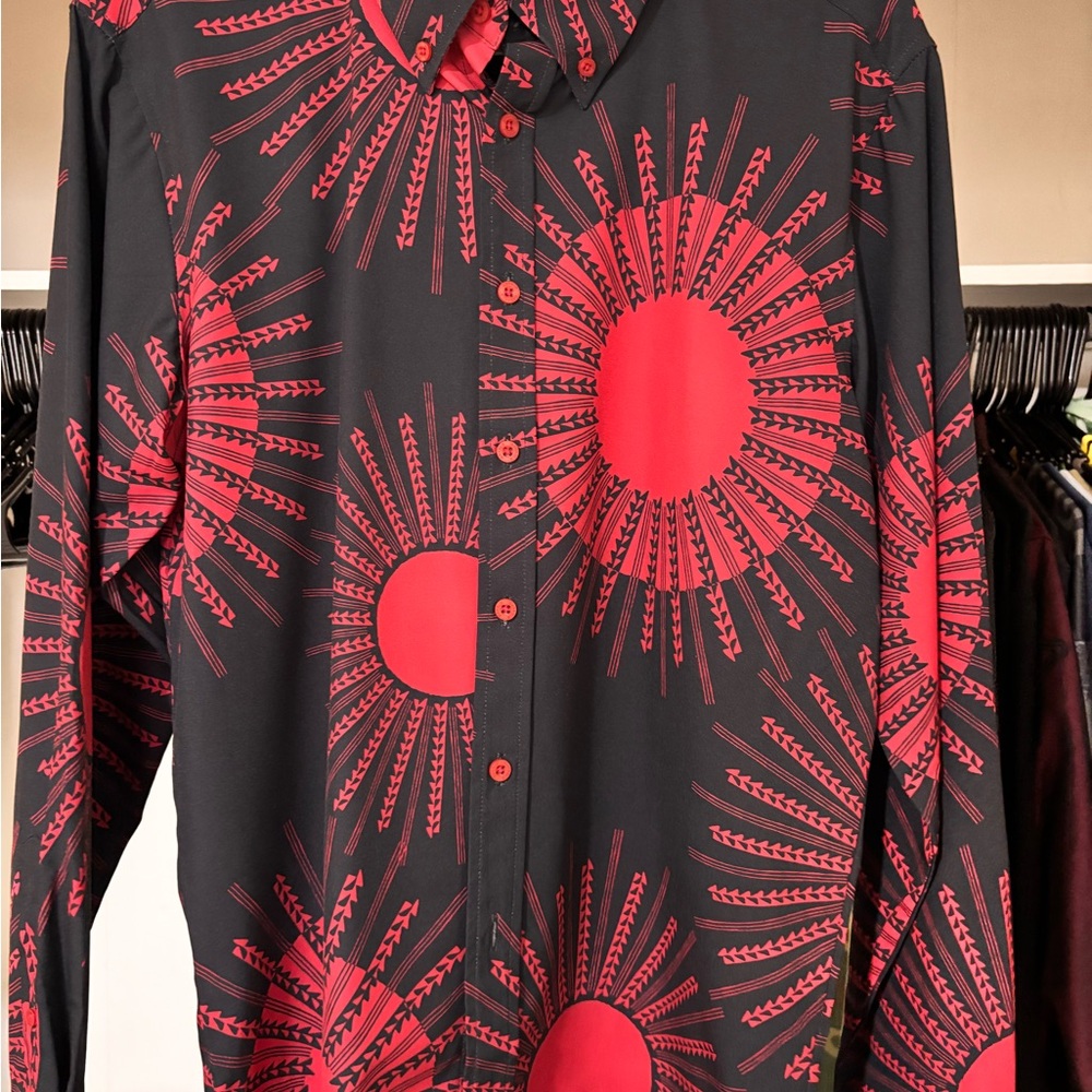 Manaola Black and Red Men's Shirt